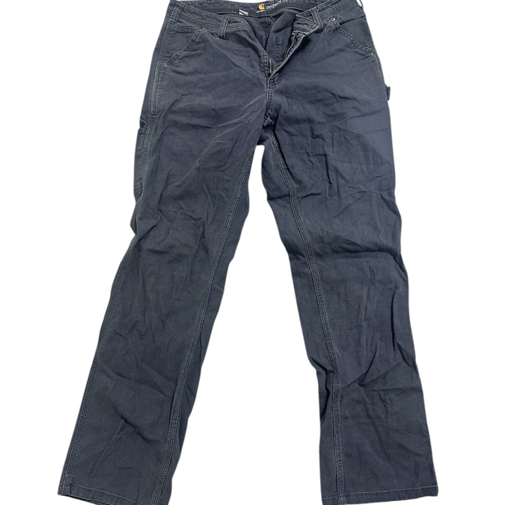 Women’s Carhartt Navy Canvas Pants 10 Tall
